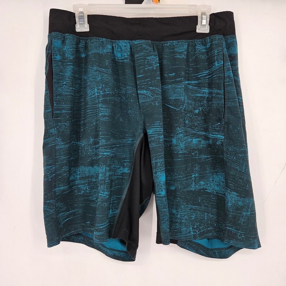 Lululemon THE Shorts Mens‎ Large Tide Cut Laguna Dark Linerless Gym Activewear